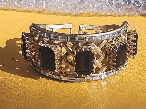 BR Banana Republic Highly Detailed Art Deco Fashion Jewelry Bracelet Cuff