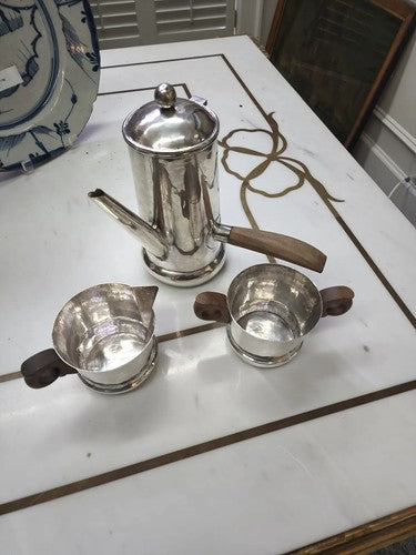 William Spratling Sterling Silver Tea Coffee Espresso Hot Coco Pot Set modernist