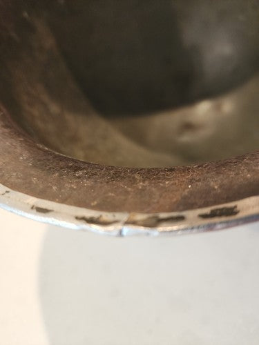 WWII US Army M1 Front Seam Swivel Bail Pot Helmet