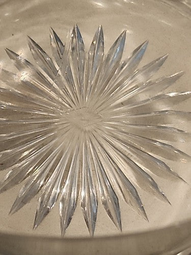 Heisey Greek Key Clear Glass Small Ice Tub w Handles 3 3/4" H x 6 3/8" W