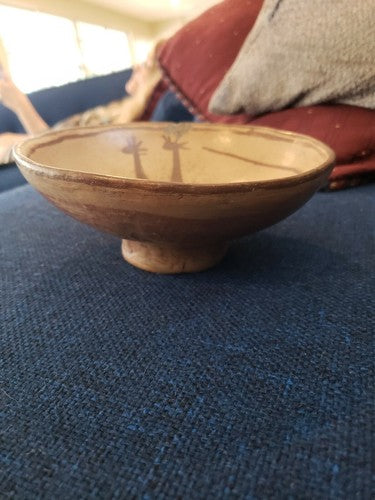 Rare Pre-Columbian NARINO VENUS WARRIOR BOWL Figural Pottery Bowl Artifact 3"x7"