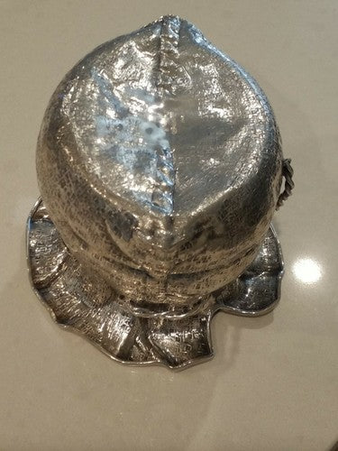 MIDCENTURY FRATELLI CACCHIONE STERLING ITALIAN SILVER 'DRAWSTRING BAG' VASE