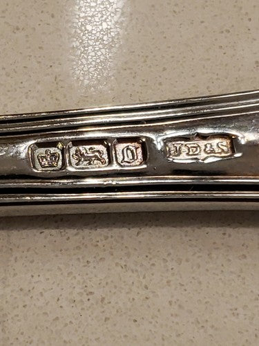 James Dixon Sons Sheffield Sterling Silver 9" Serving Spoon Kings Pattern