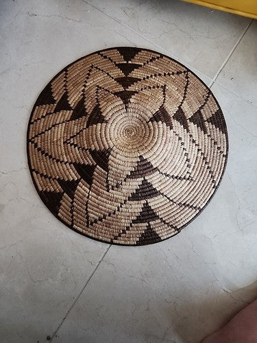Vintage Hand Woven Basket 14"