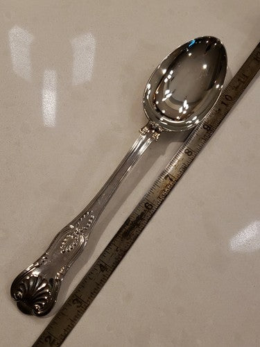 James Dixon Sons Sheffield Sterling Silver 9" Serving Spoon Kings Pattern