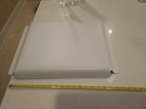 Vintage Mid Century Oleg Cassini Stripped Serving Tray Grey & White