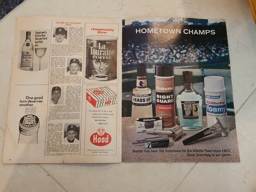 1968 Boston Red Sox vs Oakland A's Championship Series Program at Fenway Park
