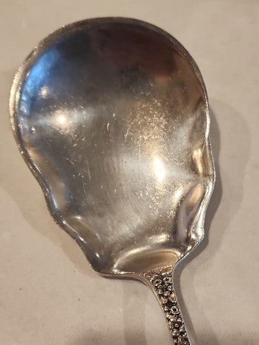 8" STERLING CHASED BERRY SPOON STIEFF "ROSE"