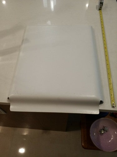 Vintage Mid Century Oleg Cassini Stripped Serving Tray Grey & White