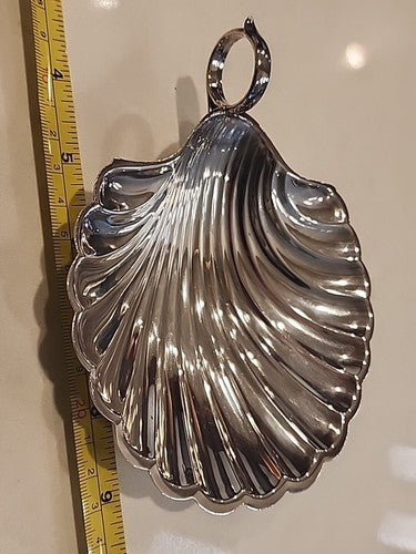 Fisher Silversmiths Sterling Silver Handled Shell Bowl with Feet #144