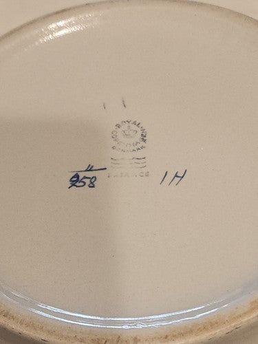 ROYAL COPENHAGEN Tranquebar Salad Bowl Blue 10" Serving Rose Vintage 11/958