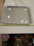 Vintage Mid Century Oleg Cassini Stripped Serving Tray Grey & White