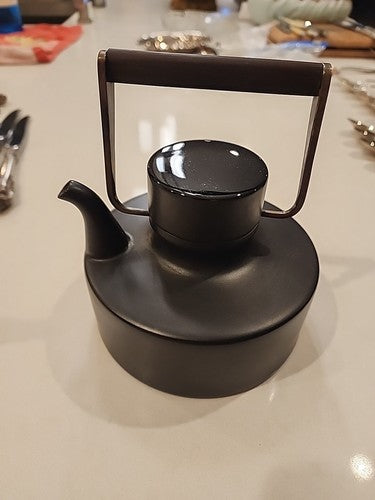 Teapot Black Matte Porcelain Tapio Wirkkala By Rosenthal Pot Vintage Mid century