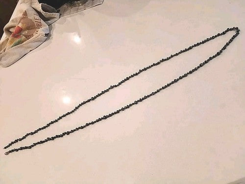 GRAY PEACOCK PEARL NECKLACE STRAND STRING 62 INCHES LONG 83 GRAMS