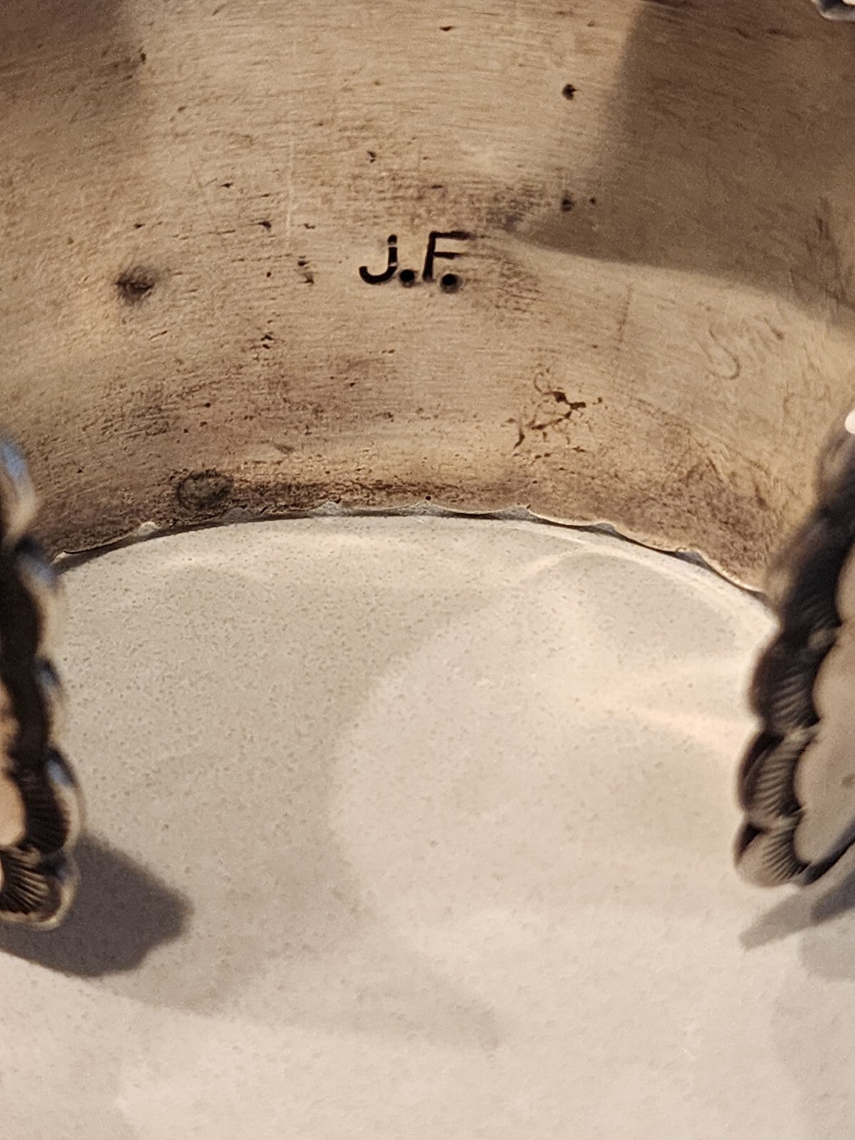Vintage Huge Sterling Silver Cuff By Johnny Frank Navajo