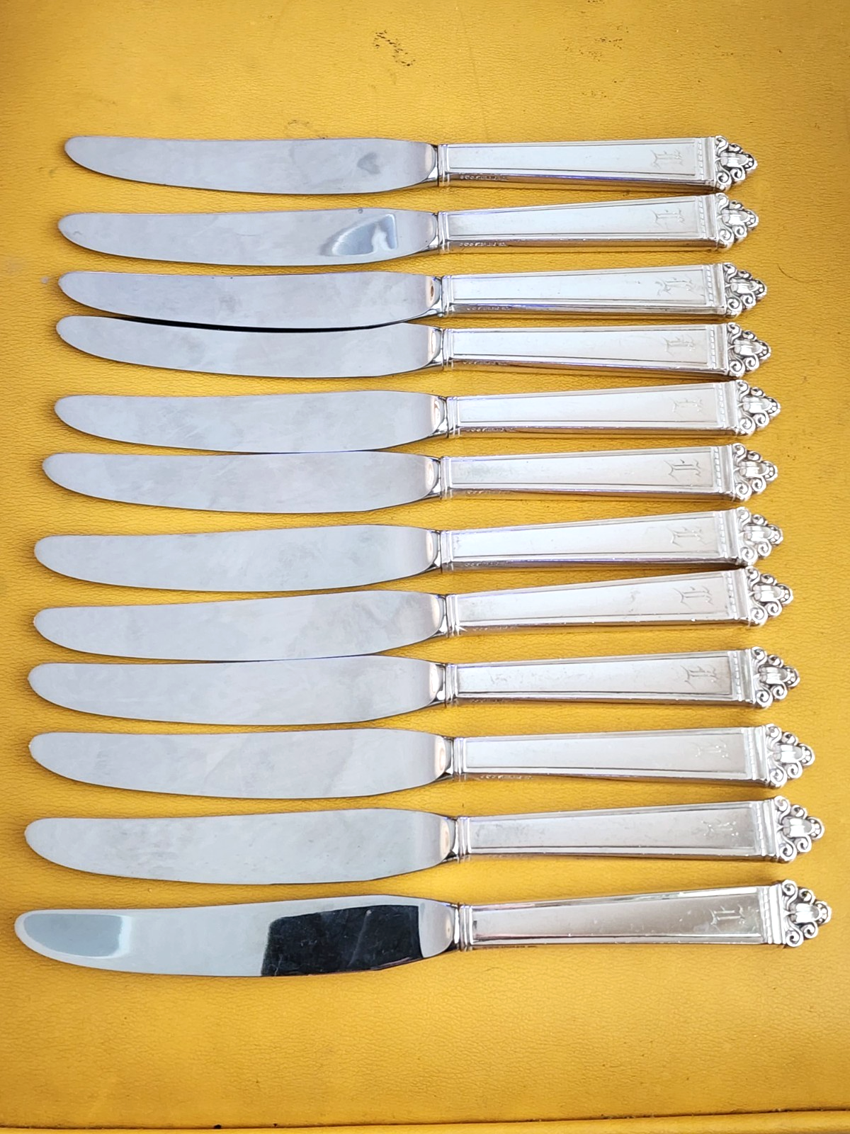 Juliana by Watson Sterling Silver 12 Knife Set Modern 8 3/4"