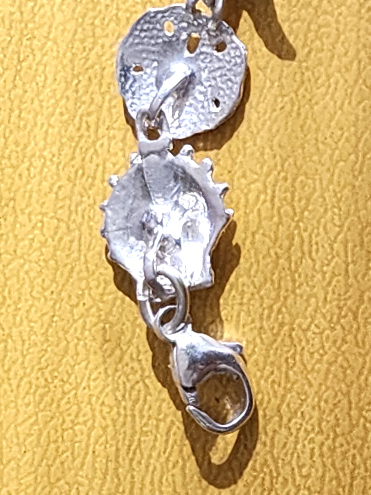 Vintage Sterling Silver 925 Sea Life Chain Bracelet 7” Jewelry lot J