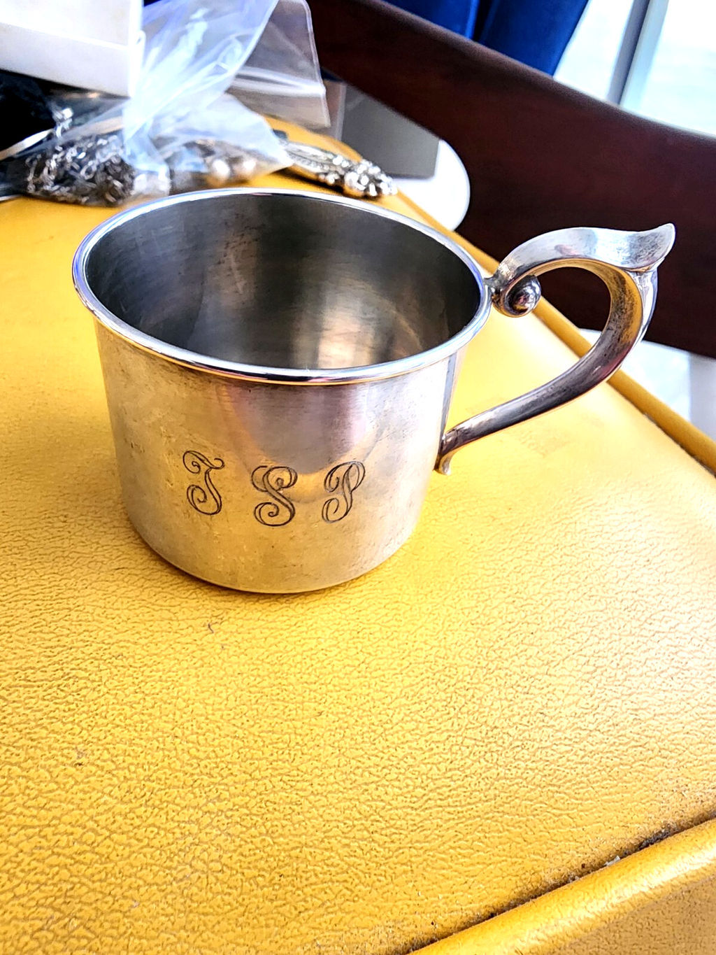 Vintage Sterling  Newport 1672 Baby Cup Monogram J S P