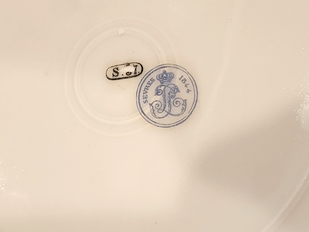 Sevres Porcelain Plate Chateau Des Veauce 19c