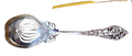 Heavy Sterling Silver Elegant Slotted Serving Spoon Excellent Condition
