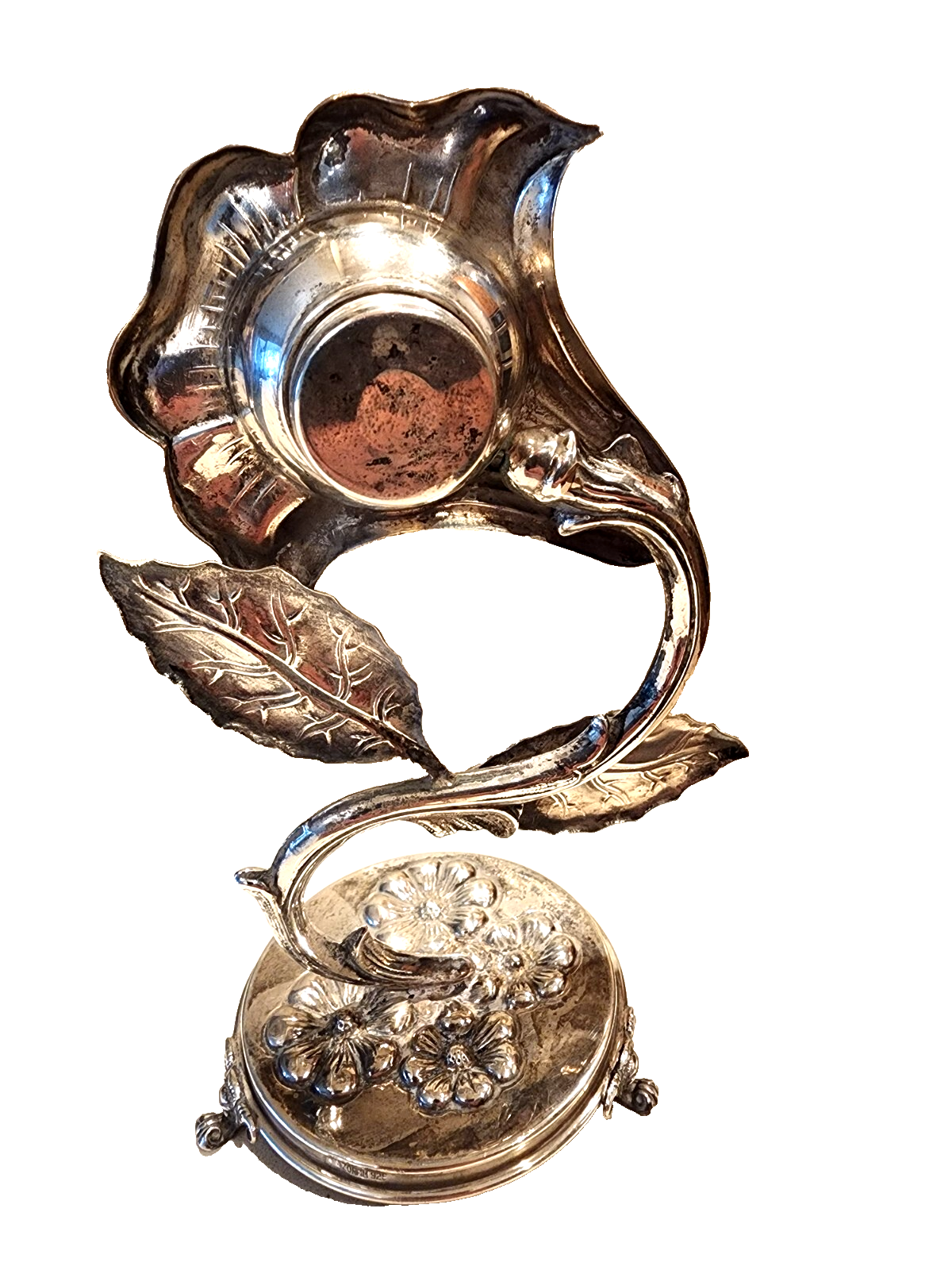 Sterling Silver Judaica  Dazor M Spice Box Flower Marked 925