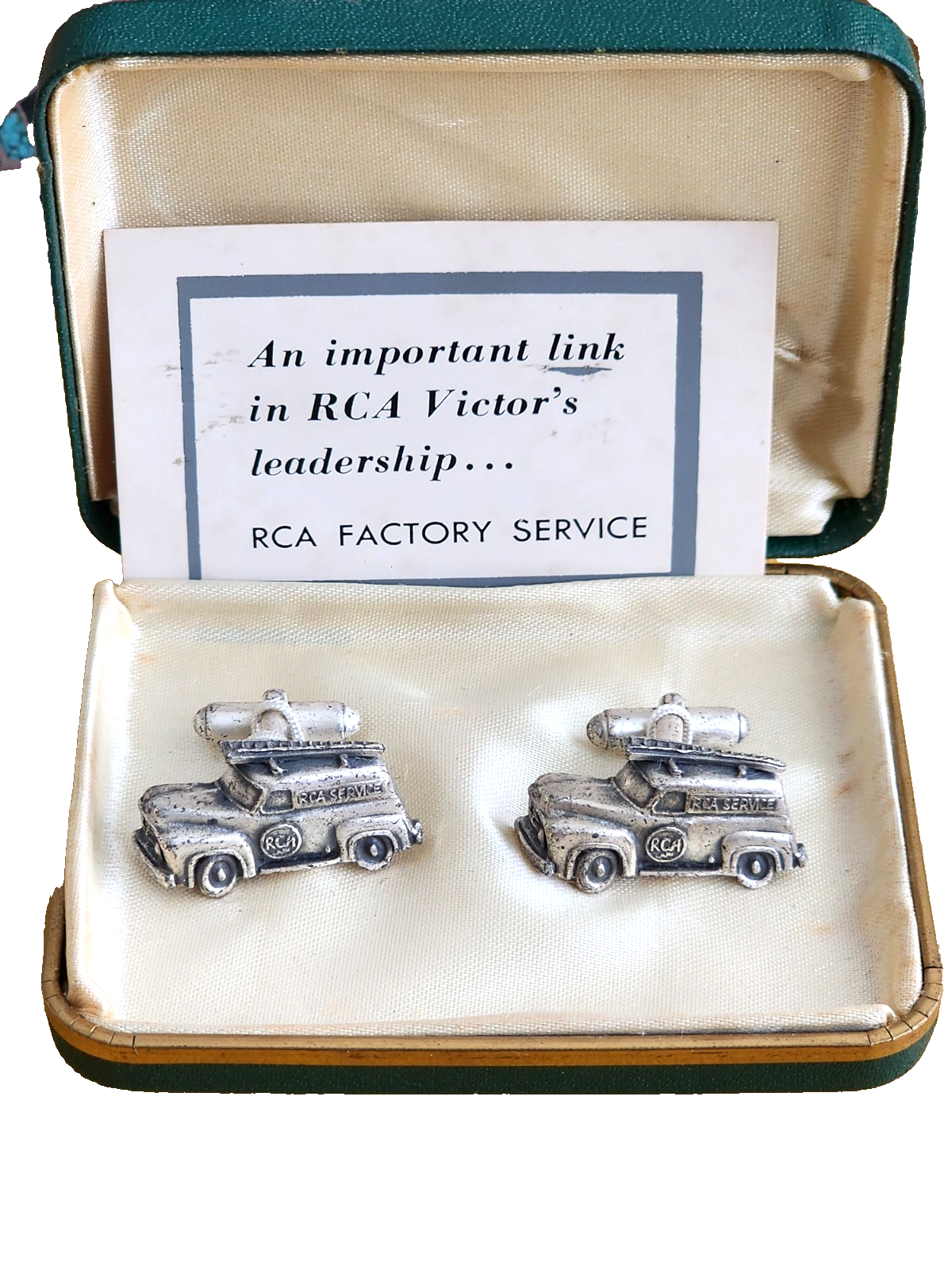 Vintage, 1940s RCA Service Van Cufflinks