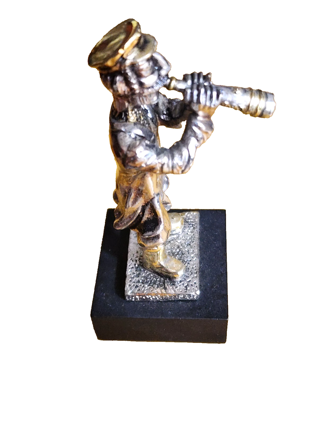 H.KARSHI 925 Silver Statue - Man with Flute