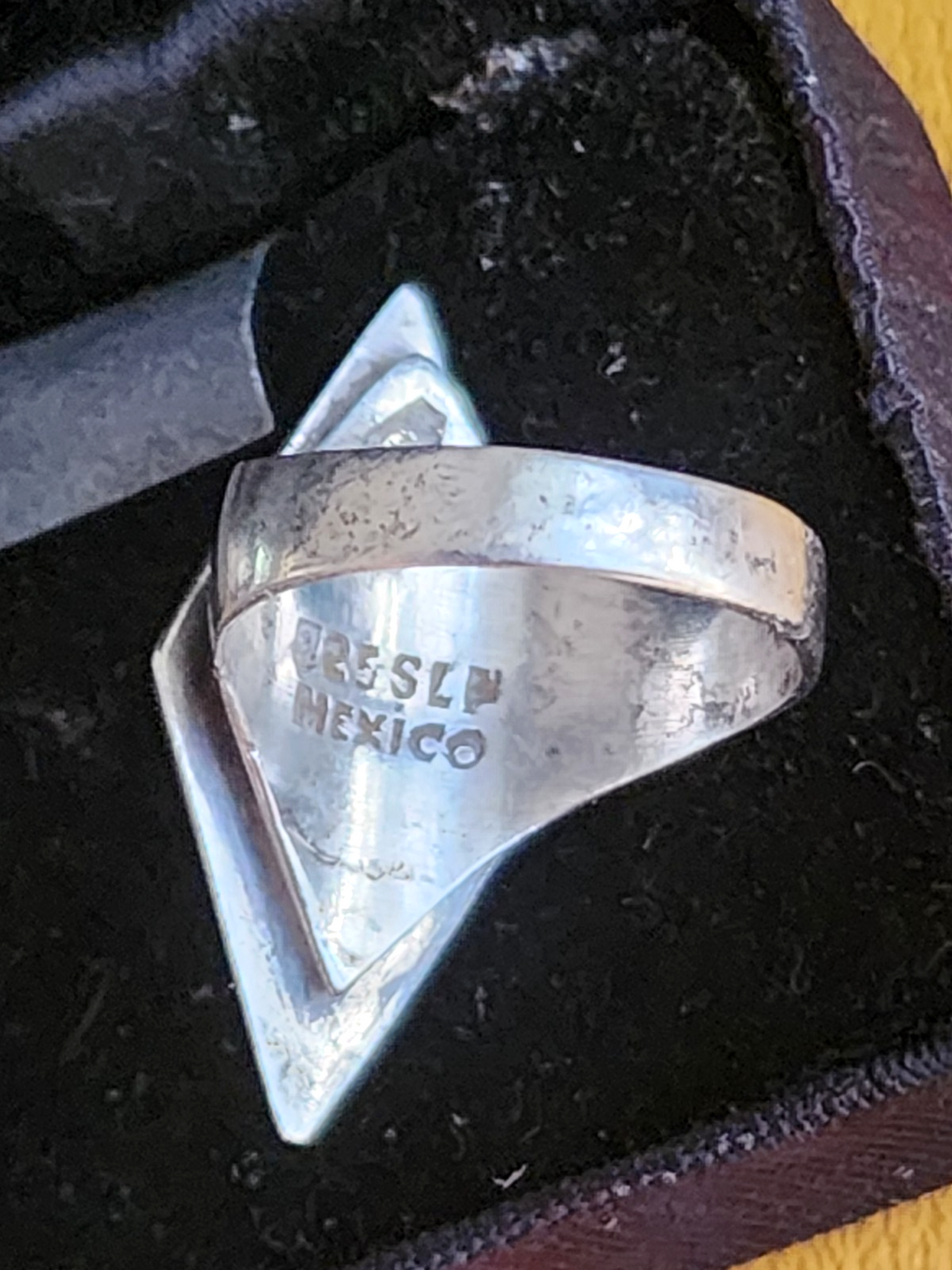 925 Sterling Silver Vintage Mexico Real Amazonite Ring Size 9.5