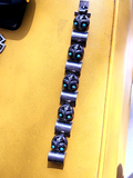 Vintage Mexican .925 Sterling Silver BRACELET with Blue Turquoise Stones