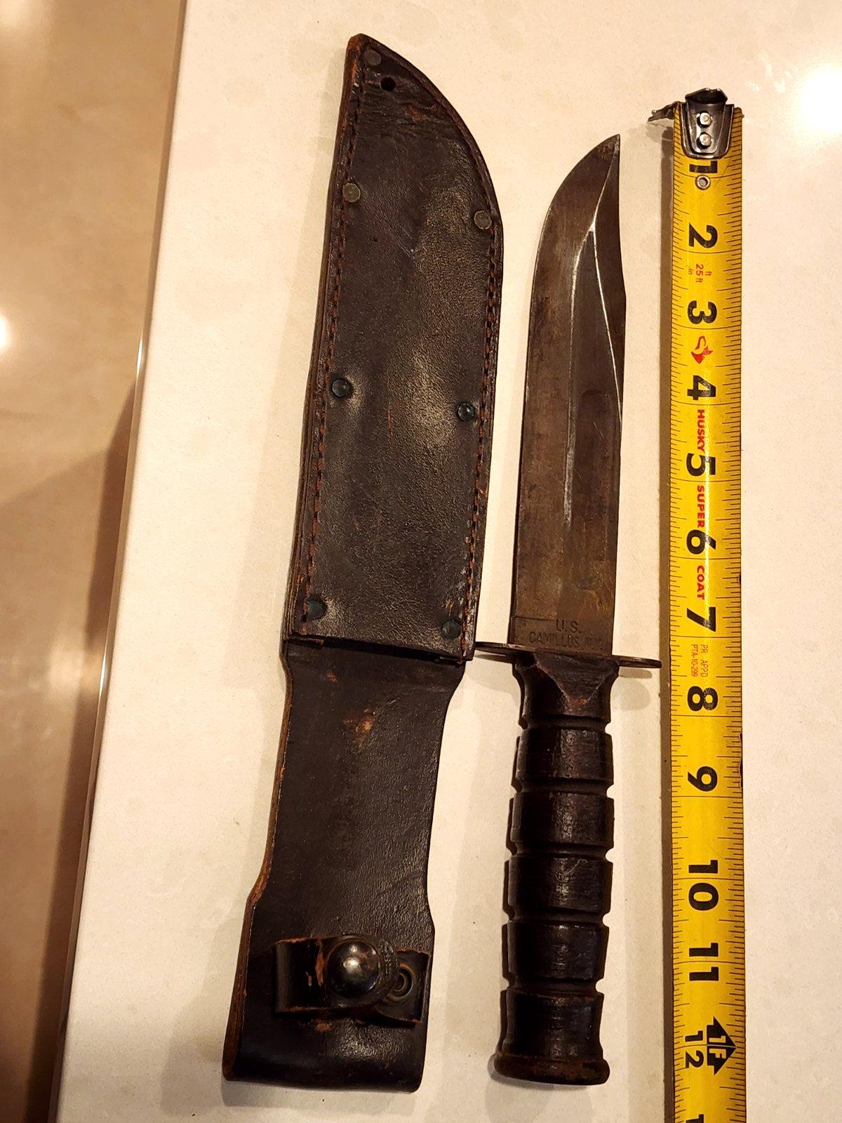 Vintage U.S. Camillus MK2 Fighting Knife with Sheath