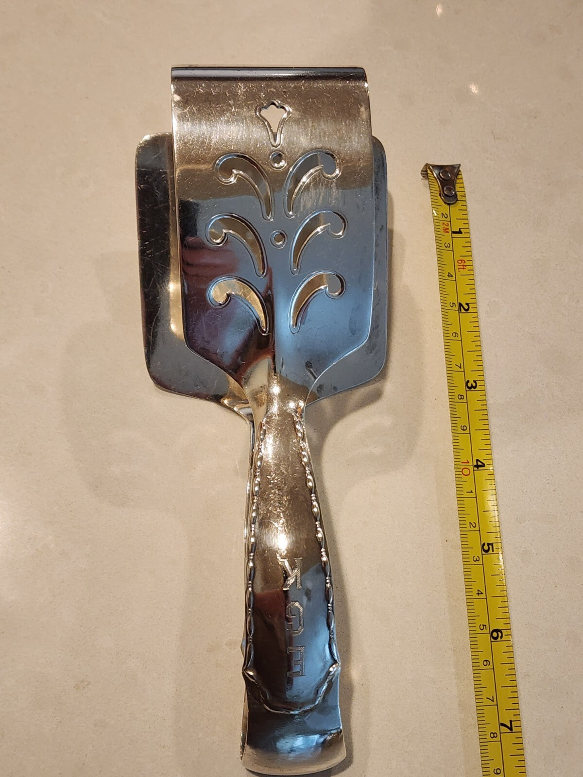Antique Tiffany & Co. Sterling Silver Asparagus Server  Tongs 7/8"