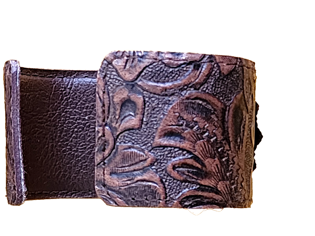 Gorgeous New Barse Cuff Bracelet, Genuine Stones & Genuine Leather