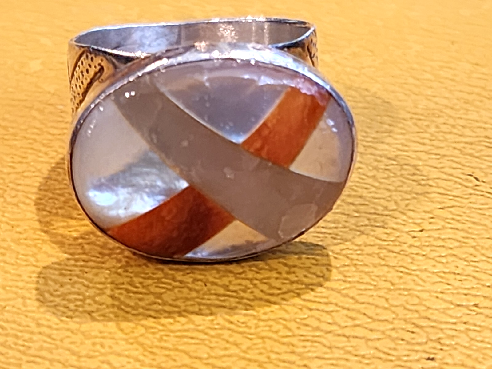 Vintage DTR 925 Sterling Silver Multicolor Stone Ring