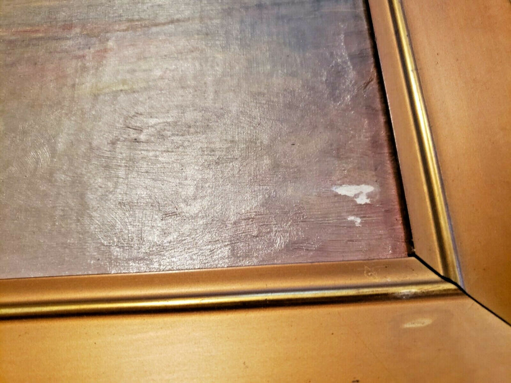 Old Frame and Seascape with Ships Scene O/B Art  12x10