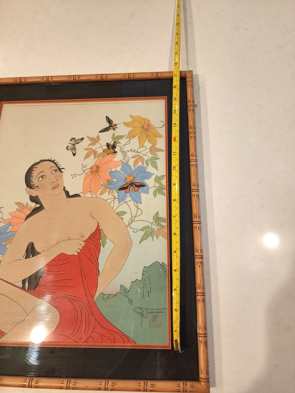 Original Paul Jacoulet Woodblock Print 1939 "LES PAPILLIONS TROPIQUES"