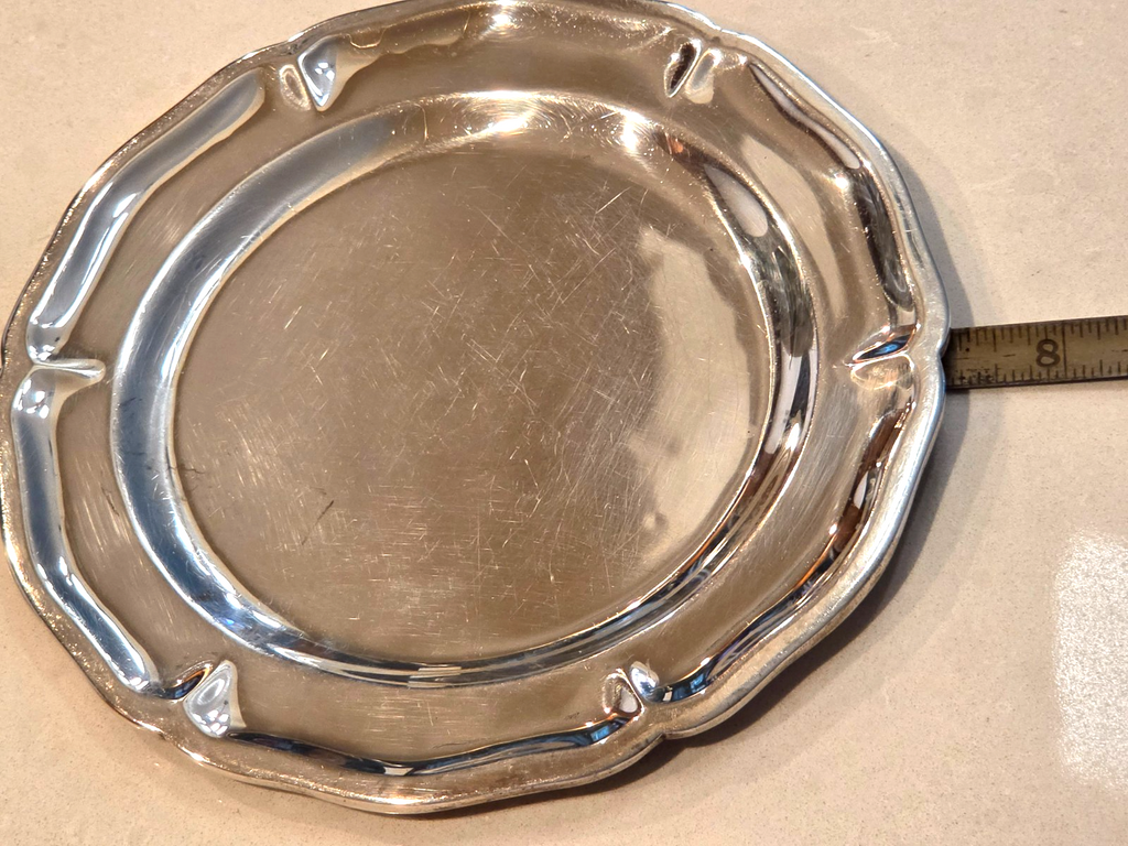 Set of 6 Juvention Lopez Reyes Mexican Sterling Silver 7" Desert Plates