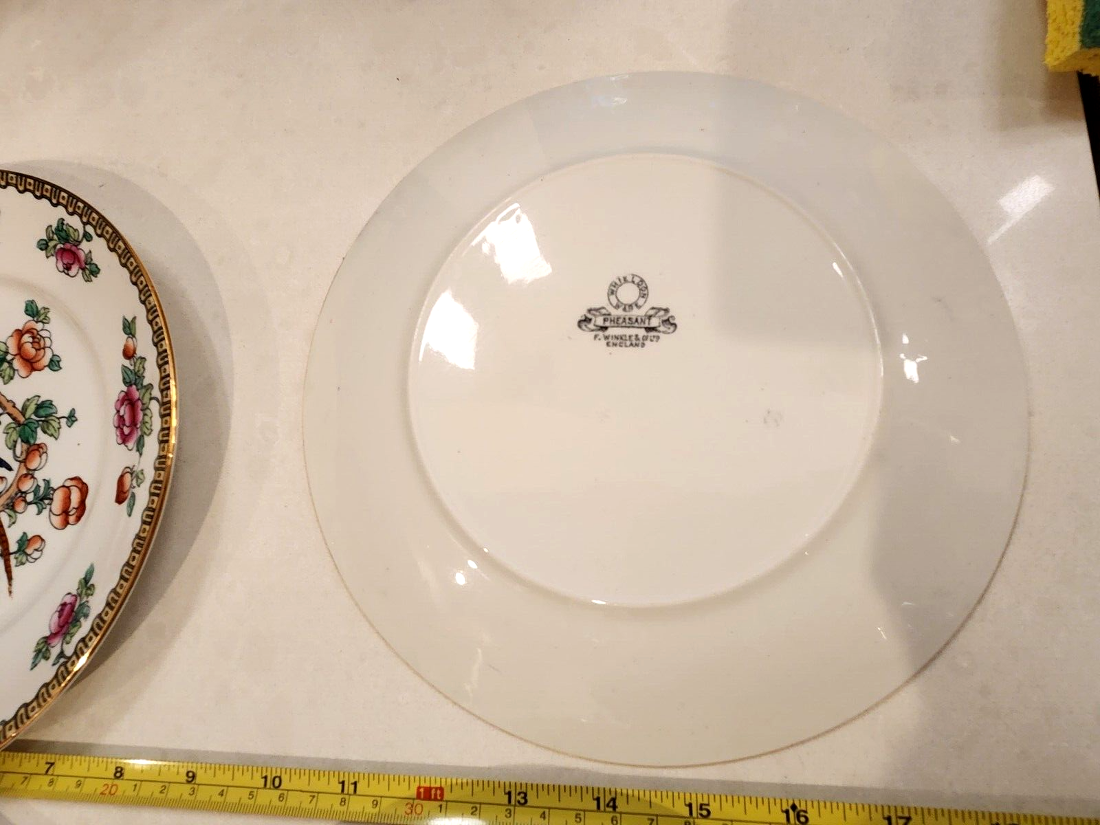 Set of 4 . Winkle & Co England Pheasant Bird Flowering Tree Branch 9" Plate