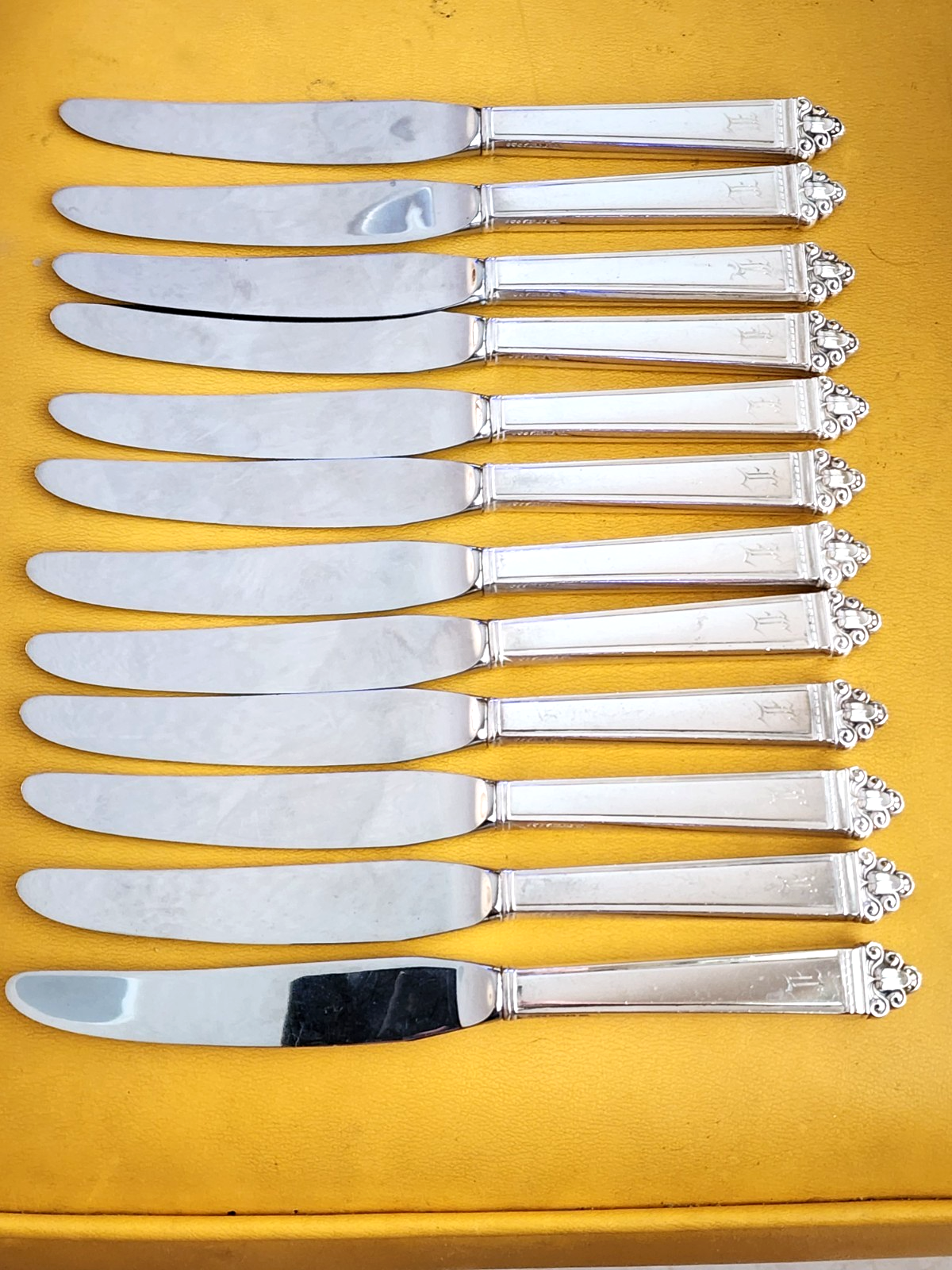 Juliana by Watson Sterling Silver 12 Knife Set Modern 8 3/4"