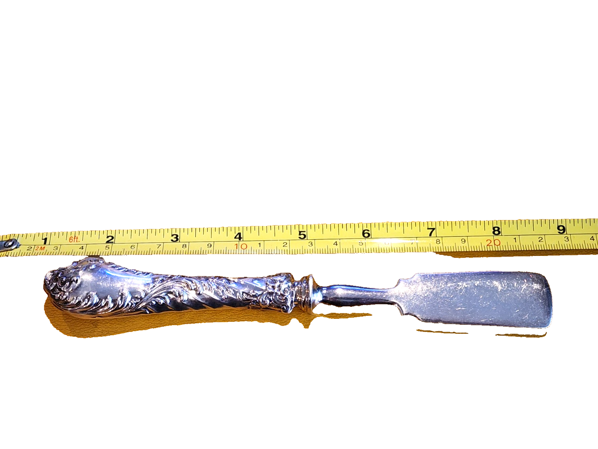 Rare Sterling Silver Handled Trout Server 8 5/8"