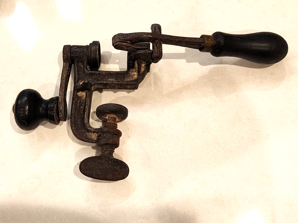 Vintage Antique Shotgun Shell Hand Reloading Crimping Wooden Turn Knobs Nice