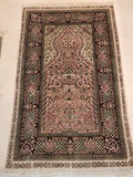 Antique  Silk On Silk Turkish Hereke Rug   39.5” X  61.5”
