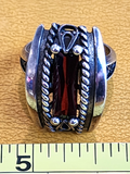 ALEXIS BITTAR Style Sterling Silver Crystal Encrusted Ring Size 8
