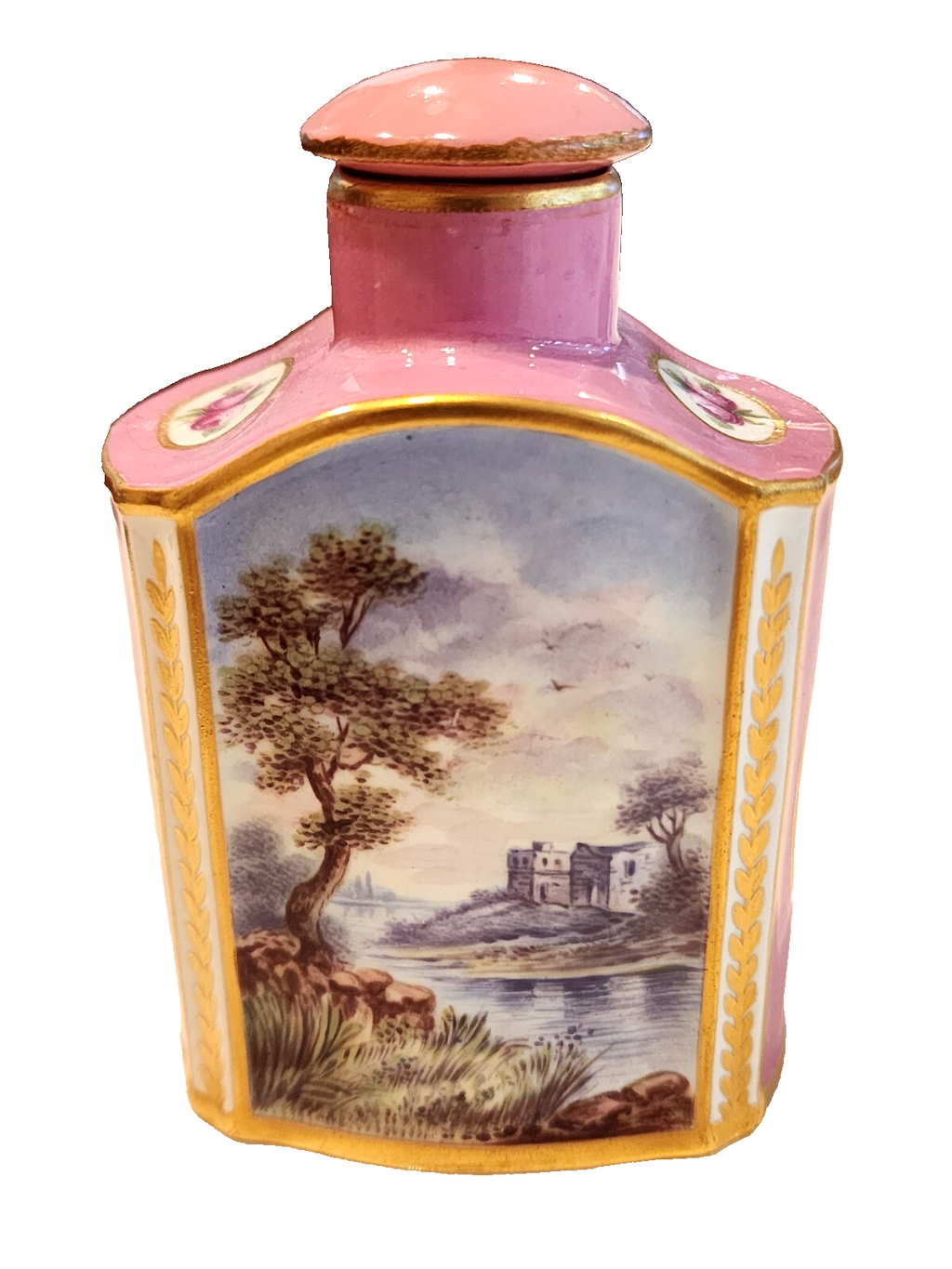 Stunning 19th Century Hand Painted Sevres Porcelain Tea Caddy