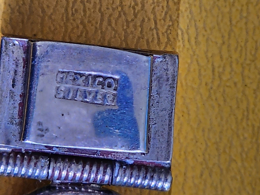 Vintage Mexican .925 Sterling Silver BRACELET with Blue Turquoise Stones