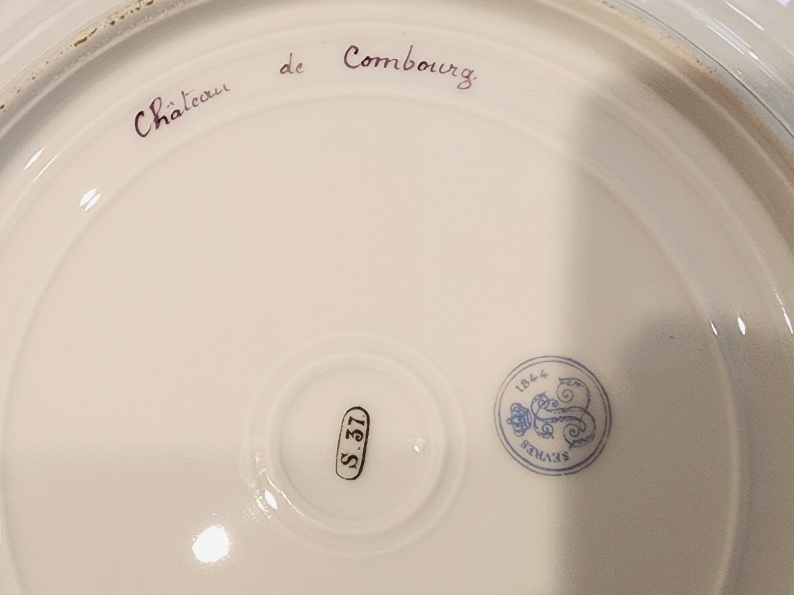 Sevres Porcelain Plate Chateau Des Combourg 19c