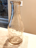 1905 Antique 1 Quart Milk Bottle 3 Cents Embossed In The Glass