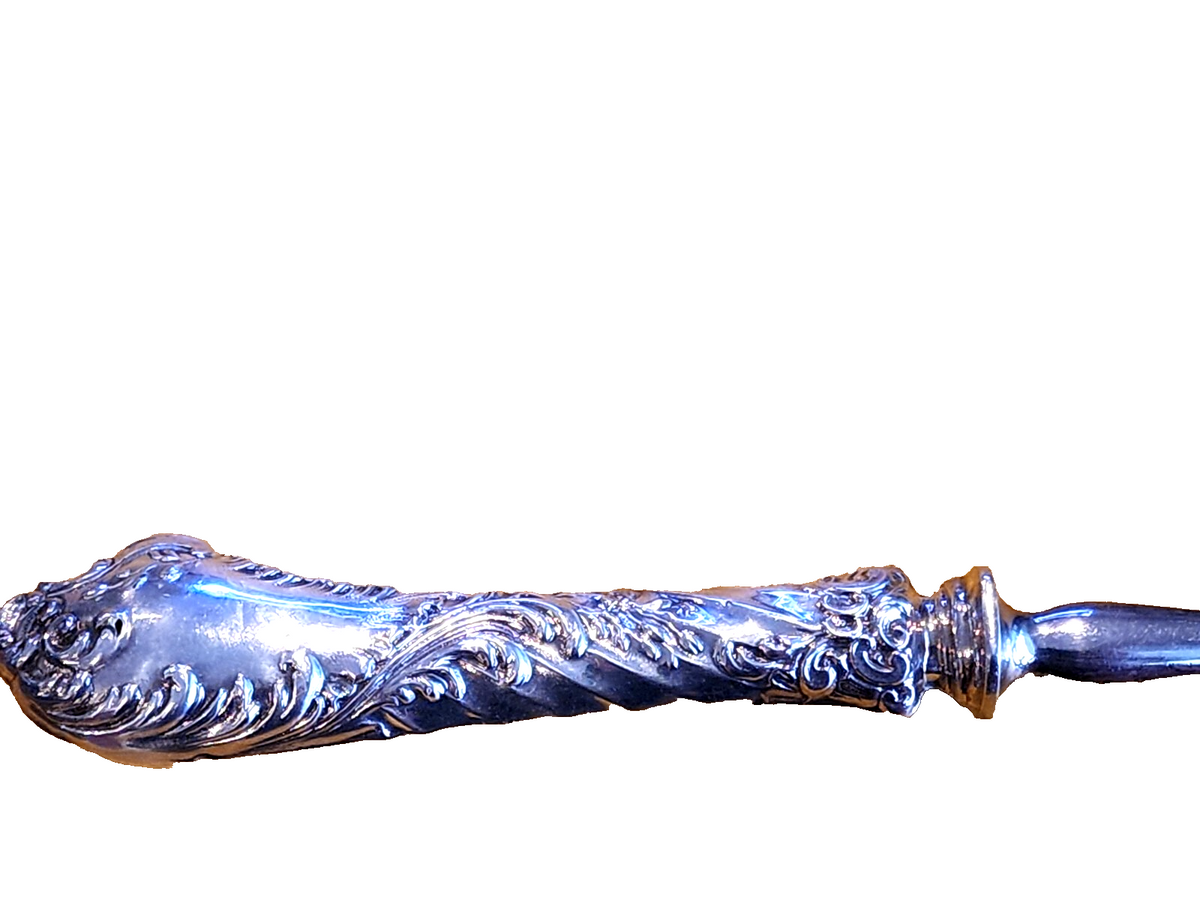 Rare Sterling Silver Handled Trout Server 8 5/8"