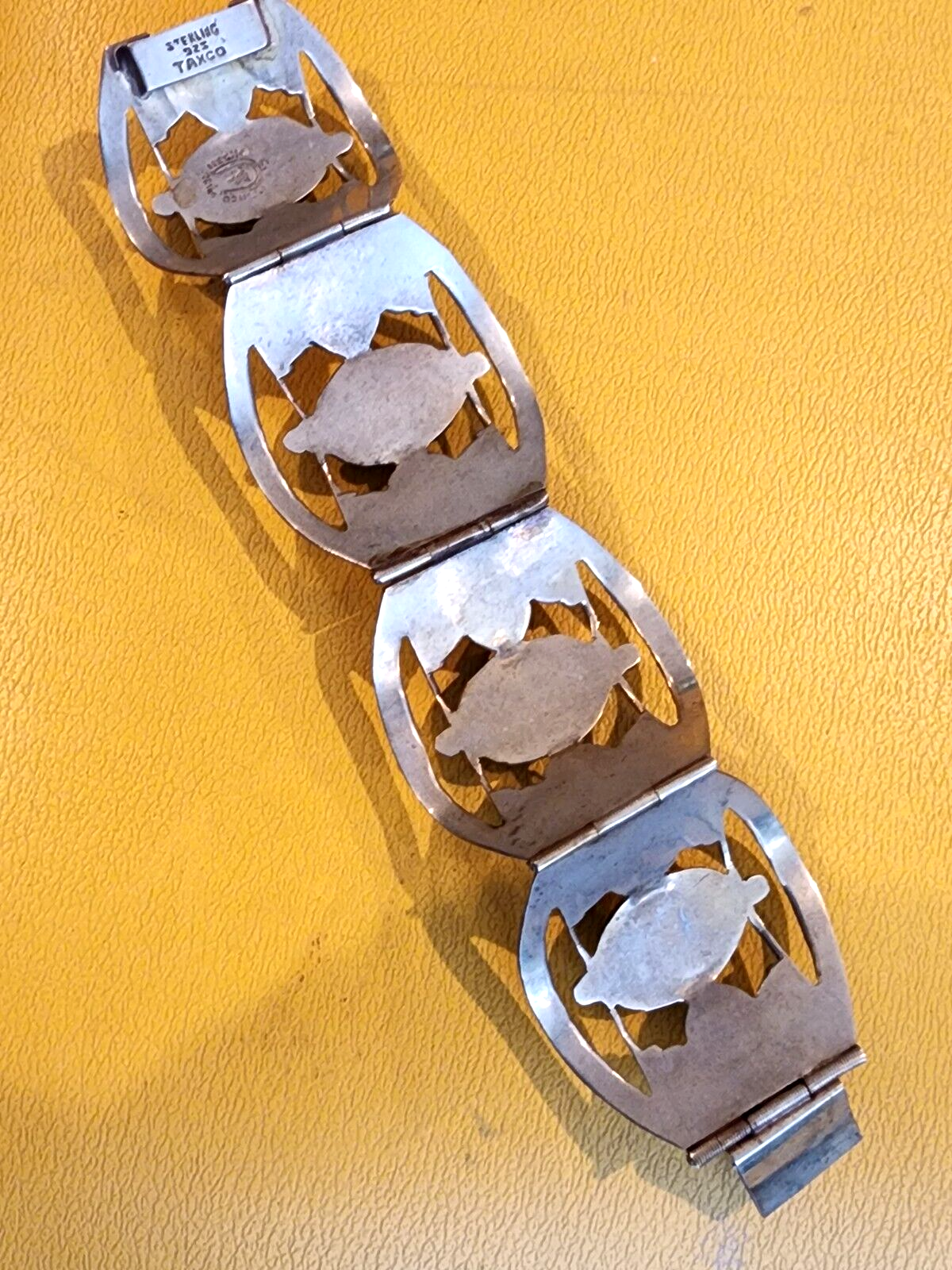 William Spratling Dragons Breath Agate Sterling 4 Panal Bracelet