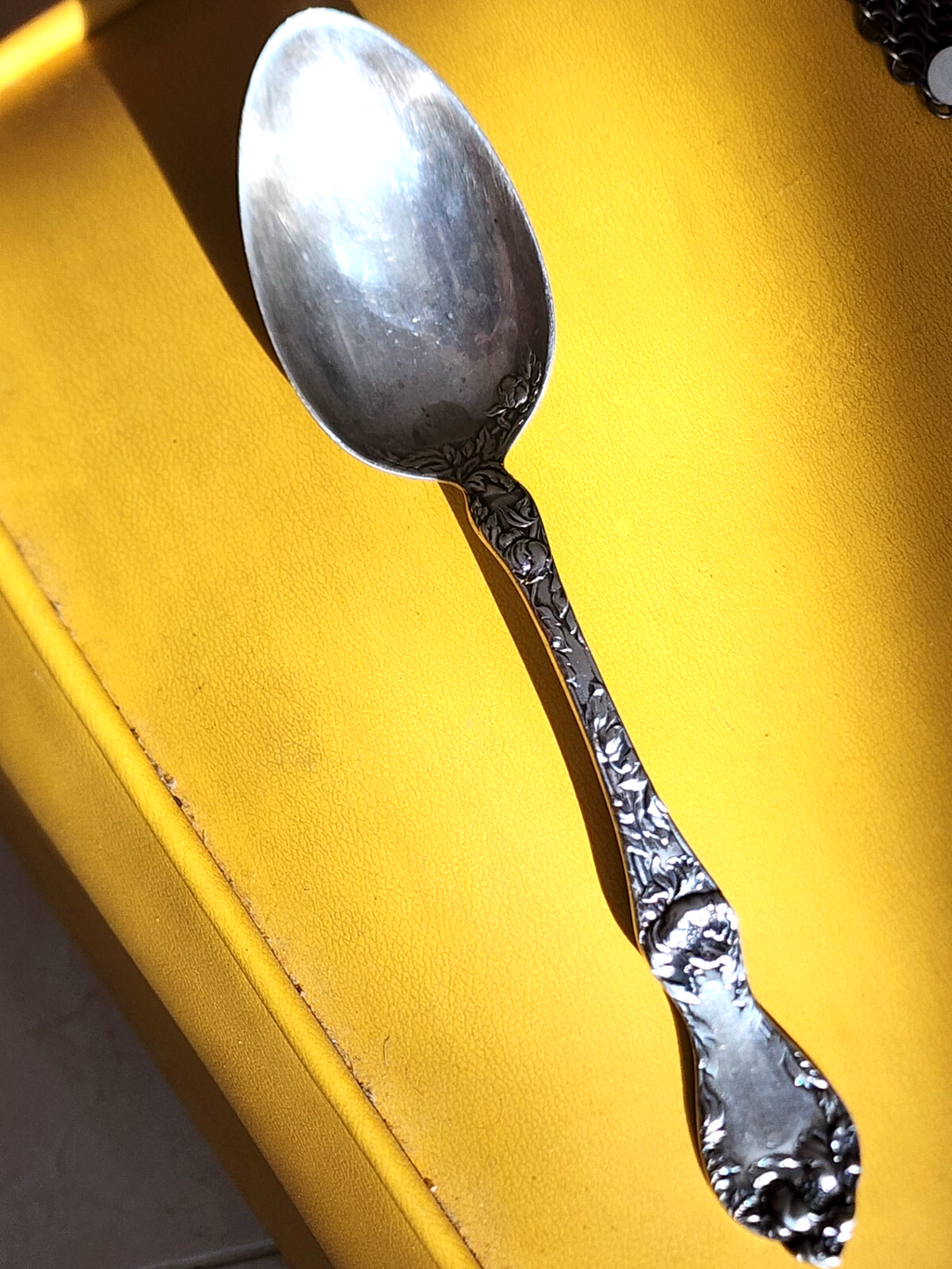 Les Cinq Fleurs by C. D. Peacock Sterling Serving Spoon w/Etched Bowl 8 3/8"