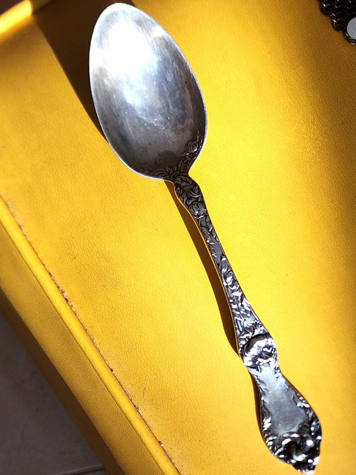 Les Cinq Fleurs by C. D. Peacock Sterling Serving Spoon w/Etched Bowl 8 3/8"